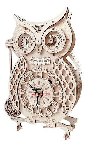 Reloj De Pared De Madera De Estilo Vintage Con Diseño De Búh
