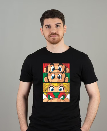 Camiseta Mario Bros Unisex Peach Luigi