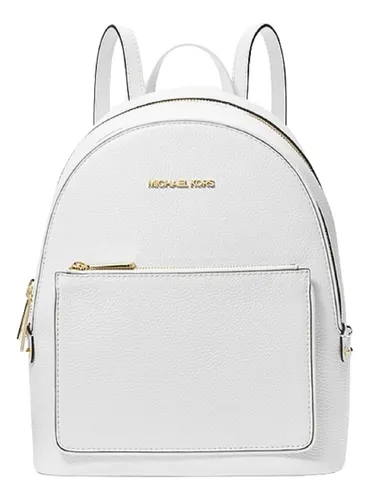 Mochila Mediana Cuero Granulado Adina Michael Kors blanco