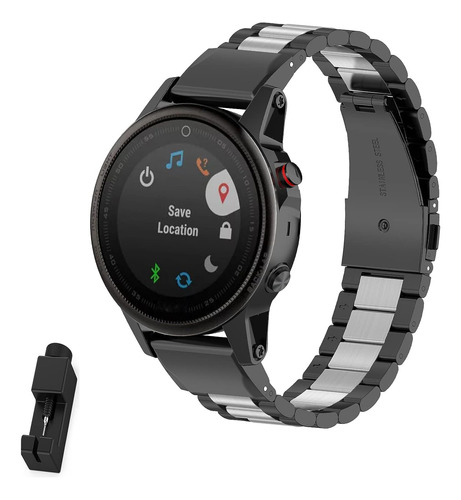 Banda De Reloj De Metal Gheper Compatible Con Garmin Fenix 