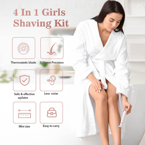 Gurelax - Maquinilla De Afeitar Eléctrica Para Mujer, 4 En 1
