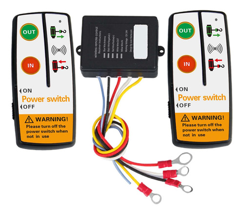 Receptor Y Control Remoto De Cabrestante Eléctrico De 12 V,