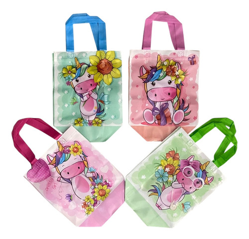 48 Bolsa Dulcero Unicornio Reutilizable Fiesta Regalo Bolo Varios Unicornio