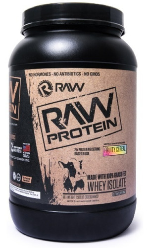 Raw Nutrition Proteína Whey Isolate 900g 25servs Mf Sabor Cereal De Frutras