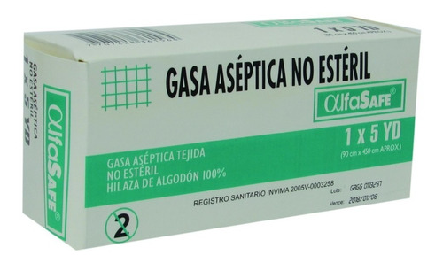 Gasa Aseptica Alfasafe 5yd