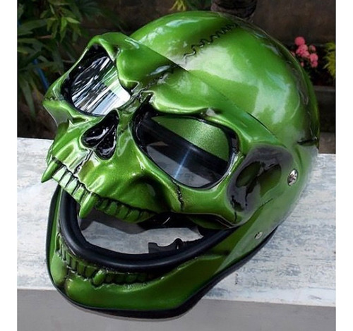 Casco De Motociclista Cráneo Máscara De Halloween