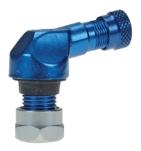 Valvula Pneu Roda Ariete 11,3mm 90 Graus Azul (par)