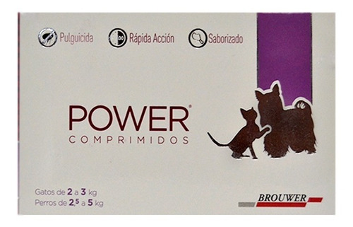 Pastilla Antipulgas Power Perro ( 2,5- 5 K ) Gato ( 2-3 K) 
