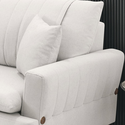 Sofa 2 Lugares 160 Cm Eron Linho Bege Vazzano