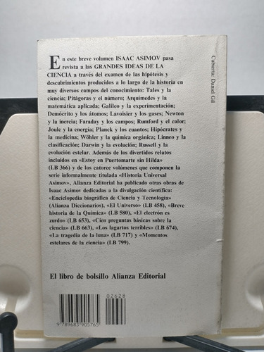 Grandes Ideas De La Ciencia- Isaac Asimov- Editorial Alianza