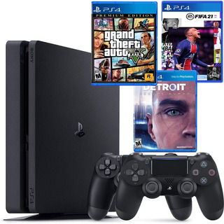 Playstation 4 Slim 1tb + 2 Controles Y 3 Juegos Super Combo