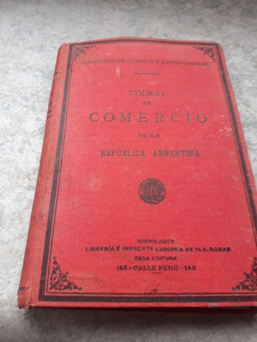 Codigo De Comercio De La Republica Argentina 