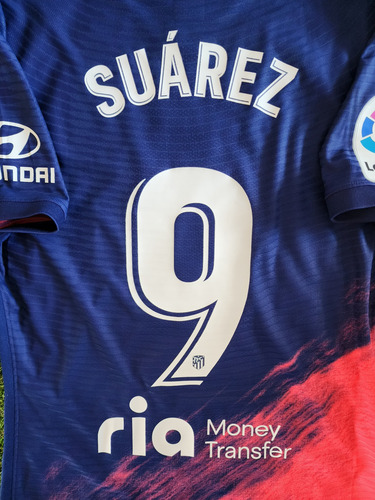 Camiseta Usada En Juego Atletico Madrid Suarez # 9 (Usado)