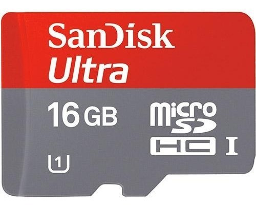Cartão De Memória Sandisk Micro Sd 16gb Ultra Com