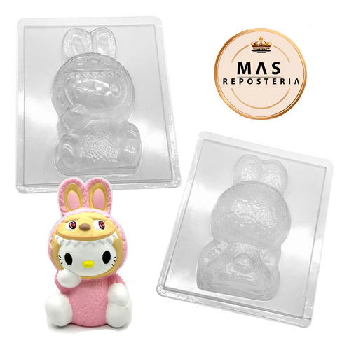 Molde Acetato / Chocolate / Yeso / Kitty Labubu / 2pz