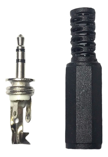 10 Unidades Ficha Audio Mini Plug 2,5mm Stereo Plastico