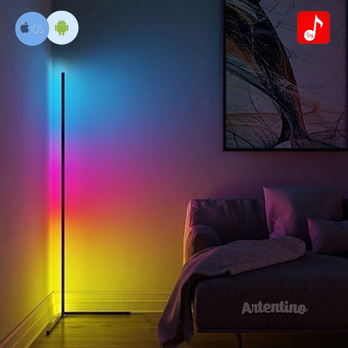 Imagen 9 de 10 de Luz Lampara Pie Esquinero Pixel Led Rgb Regalo Deco App Wifi