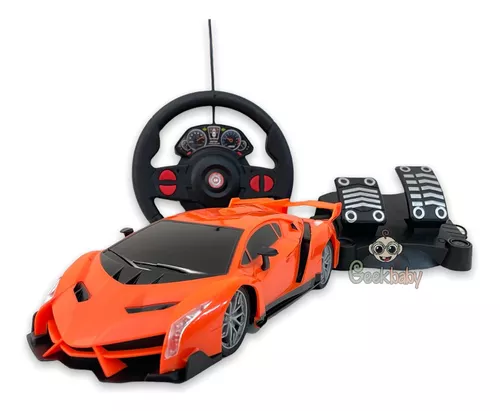 Carrinho de Controle Remoto Sport 4 Funções 1:14 com Luz e Som  Recarregável, DM Toys, DMT4327