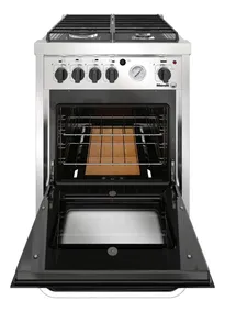 Cocina Industrial Morelli Vintage Classic 600 4 Hornallas Color Plateado
