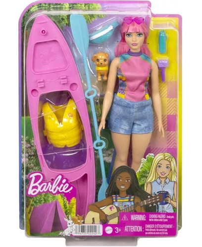 Barbie En Kayak Con Su Mascota Y Accesorio 