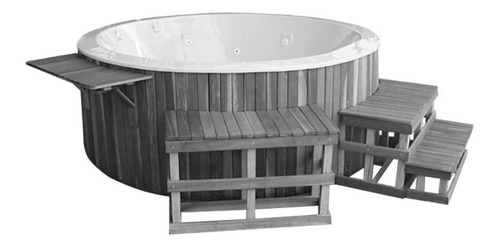 Jacuzzi Max Rotundo 195x70 24 Jets 2 Hp Full Acrílico Pp