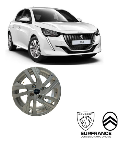 Llanta Original Peugeot 208 Active R 16 1 Gris