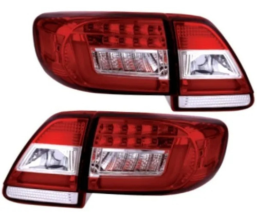 Lanterna Led Toyota Corolla 2012 A 2014 Cristal Red