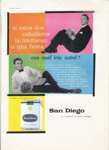 1957 Publicidad Vintage De La Marca San Diego Argentina 