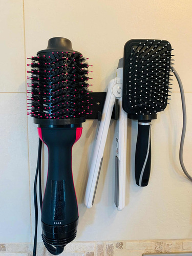 Soporte Vertical Secador De Pelo + Planchita + Cepillo ..