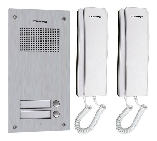Imagen 1 de 7 de Kit Commax Portero De Audio Para Edificio Con 2 Interfonos