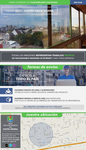 Imagen 7 de 7 de Film Lamina Espejada/ Polarizado Espejado/colocacion