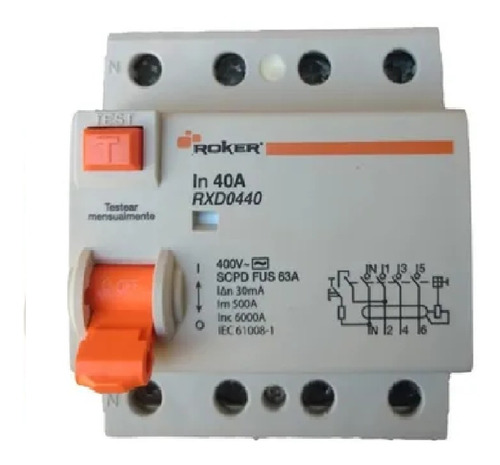 Disyuntor Roker 4x25 4x40a 4x63a Pronto Eléctrica 