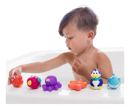 Lote De 10 Juguetes De Baño Divertidos Con Personajes Varia