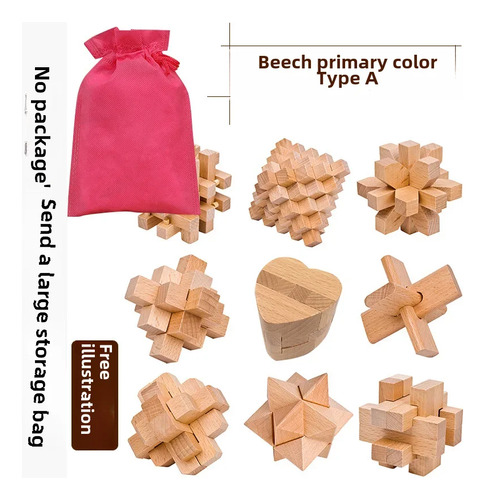 Juego De Rompecabezas De Madera Kongming Lock Daotoys