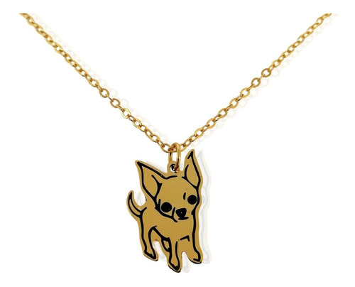 Hermoso Colgante Perro Chihuahua/ Oro Laminado Envío Gratis