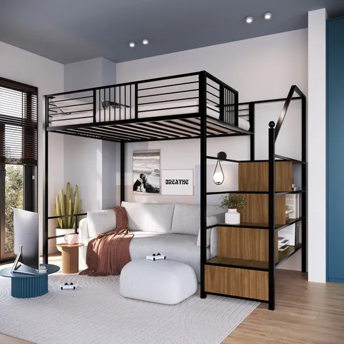 comprar Beliche Suspenso Com Escada Em Ferro Morgan