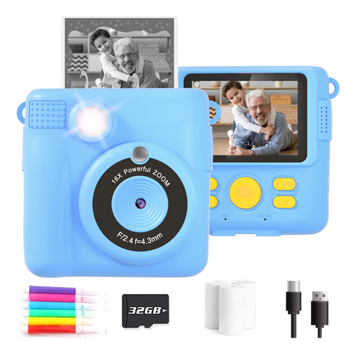 Camara Impresion Instantanea Para Niño S 3 8 Año Hd