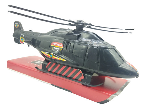Helicóptero De Brinquedo Mini Policial Resgate 190 Black