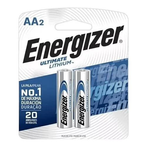 Pack X2 Pilas Cilindricas Energizer Aa 1.5v Bacterias Litio