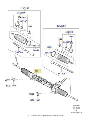 Setor Direção Discovery 3 2005 - 2009 