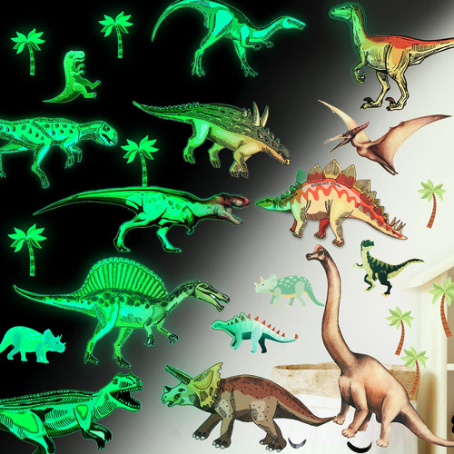 39 Calcomanas De Pared De Dinosaurio Para Sala De Estar, Cal