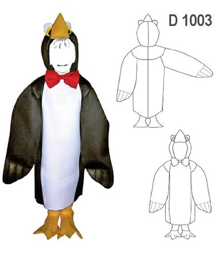 Molde, Patrón Disfraz Pinguino Infantil