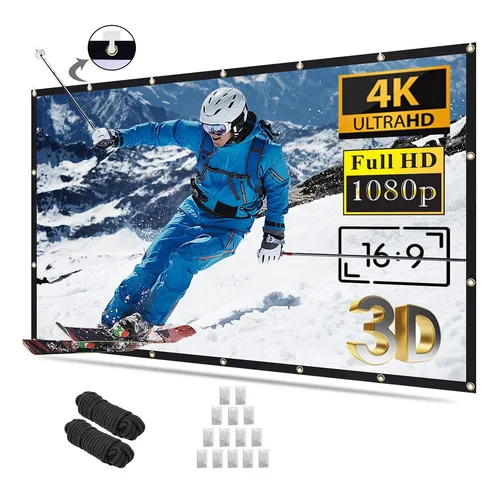 comprar Pantalla Proyector Hd Plegable Antiarruga Portatil Casa