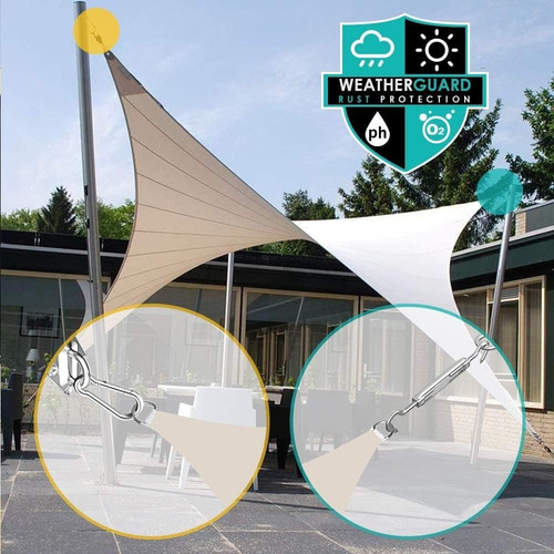 40pz Kit De Instalación Para Malla Sombra Tensores Armellas