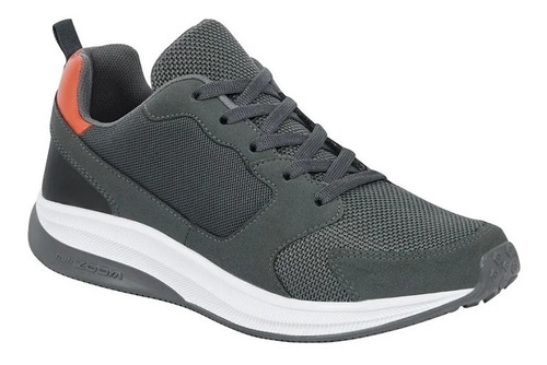 Tenis Sneakers Urbano  Hombre Gris Textil 066-00