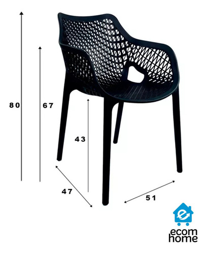 Kit Com 2 Cadeiras Suits Jantar Varanda Área Externa Moderna Cor Preto