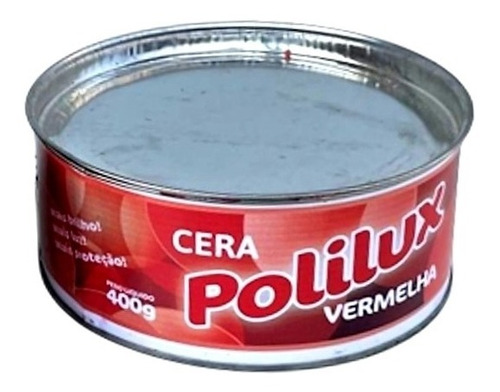 Cera Pastosa Polilux Para Móveis Madeira Lata Vermelha 400g