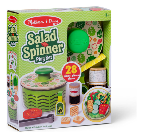 Melissa & Doug, Set De Juego Mezcladora De Ensalada, Comida De Juguete Para Niños Y Niñas A Partir De 3 Años