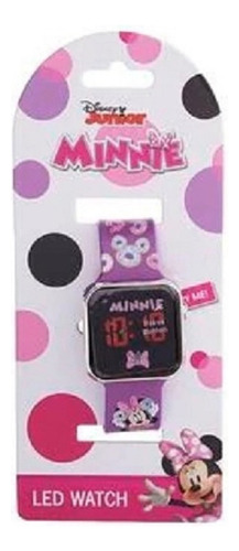 Reloj Minnie Mouse Led Watch Color De La Correa Lila