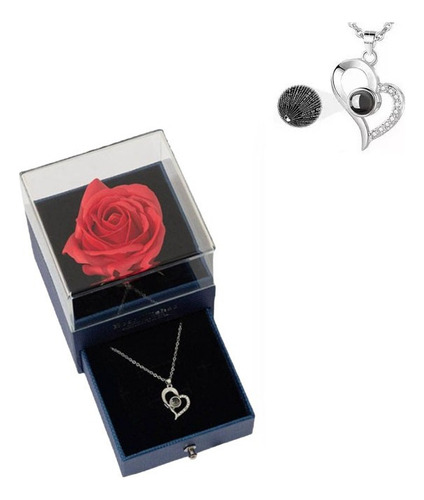 Set Eternal Roses Para Mujer Con Collar I Love You A